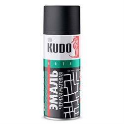 Краска KUDO черная матовая 520 мл аэрозоль - фото 10587