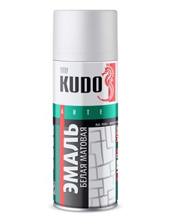 Краска KUDO белая матовая 520 мл аэрозоль - фото 10612