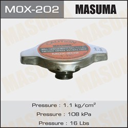 Крышка радиатора Toyota Avensis Camry Rav 4 MASUMA 1.1 kg/cm2 MOX202 (R126) MOX-202 - фото 11580