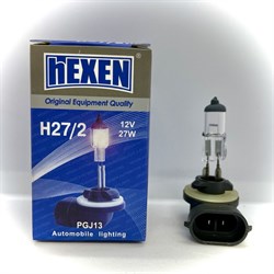 Лампа галогенная HEXEN H27/2 12V 27W PGJ13 Visual Standart +50% 1 шт с улучшенным стандартным светом - фото 11723