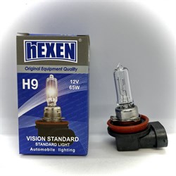 Лампа галогенная HEXEN H9 12V 65W PGJ19-5 Vision Standart 1 шт стандартный свет 2912VSL - фото 11743