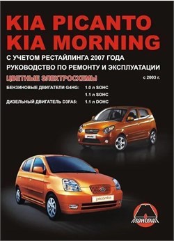 Книга Kia Picanto Morning с 2003 г. и 2007 г. рук по ремонту и эксплуатации Монолит 9789661672559 - фото 14019