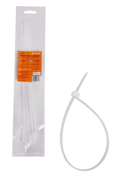 Стяжки (хомуты) кабельные 3,6*300 мм, пластиковые, белые, 10 шт. AIRLINE ACTN09 - фото 9298