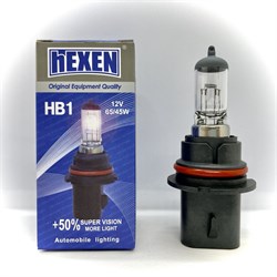 Лампа галогенная HEXEN HB1 12V 65/45W Super Vision +50% 1 шт с улучшенным стандартным светом - фото 9717