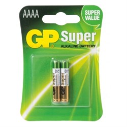 Батарейка LR03/AAA GP Super блистер, алкалиновая 2 шт. - фото 9970