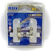 Лампа галогенная комплект HEXEN H1 12V 55W P14,5s All weather +30% (BL2) с улучшенным золотистым светом
