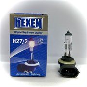 Лампа галогенная HEXEN H27/2 12V 27W PGJ13 Visual Standart +50% 1 шт с улучшенным стандартным светом