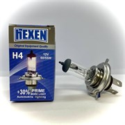 Лампа галогенная HEXEN H4 12V 60/55W P43t Prime +30% 1 шт с улучшенным стандартным светом