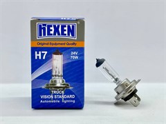 Лампа галогенная HEXEN H7 24V 70W PX26d Truck Vision Standart 1 шт стандартный свет