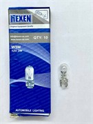 Лампа указательная HEXEN T10 12V 3W W2,1x9,5d, Standart 1 шт (W3W)