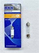 Лампа указательная HEXEN T10,5 24V 10W SV8, 5-8, 11x41мм 1 шт