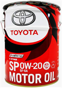 Масло моторное Toyota 0W20 SP / GF-6A - ведро 20 литров Япония NEW TOYOTA 08880-13203