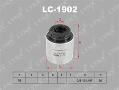 Фильтр масляный LYNXauto LC1902 (CFNA, MANN W712/94, W712/91)