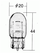 Лампа дополнительного освещения Koito (кратность 10 шт.) 12V 21W - без цоколя T20