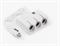 Разветвитель прикуривателя 3 гнезда + 2 USB (1,2A), 12/24V, OLESSON кнопка, подсветка, белый - фото 12939